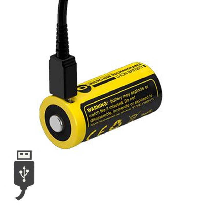 Nitecore RCR123A USB(oplaadbaar) 1
