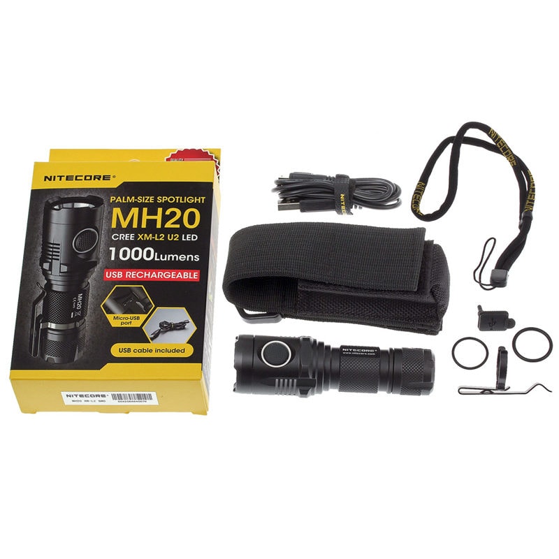 Nitecore MH20 Oplaadbare LED Zaklamp + gratis accu 3